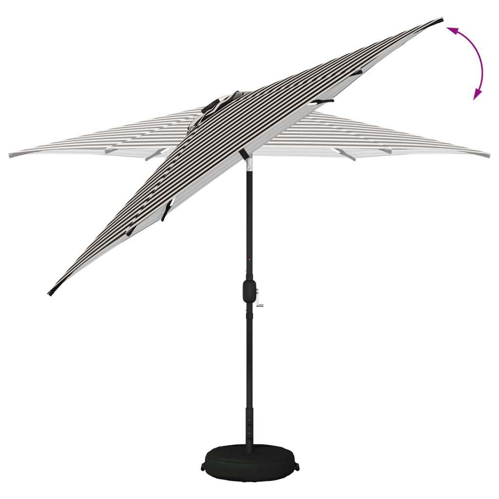 vidaXL Parasol ogrodowy z oświetleniem LED i podstawą 300 x 300 cm