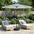 vidaXL Parasol ogrodowy z oświetleniem LED i podstawą 300 x 300 cm