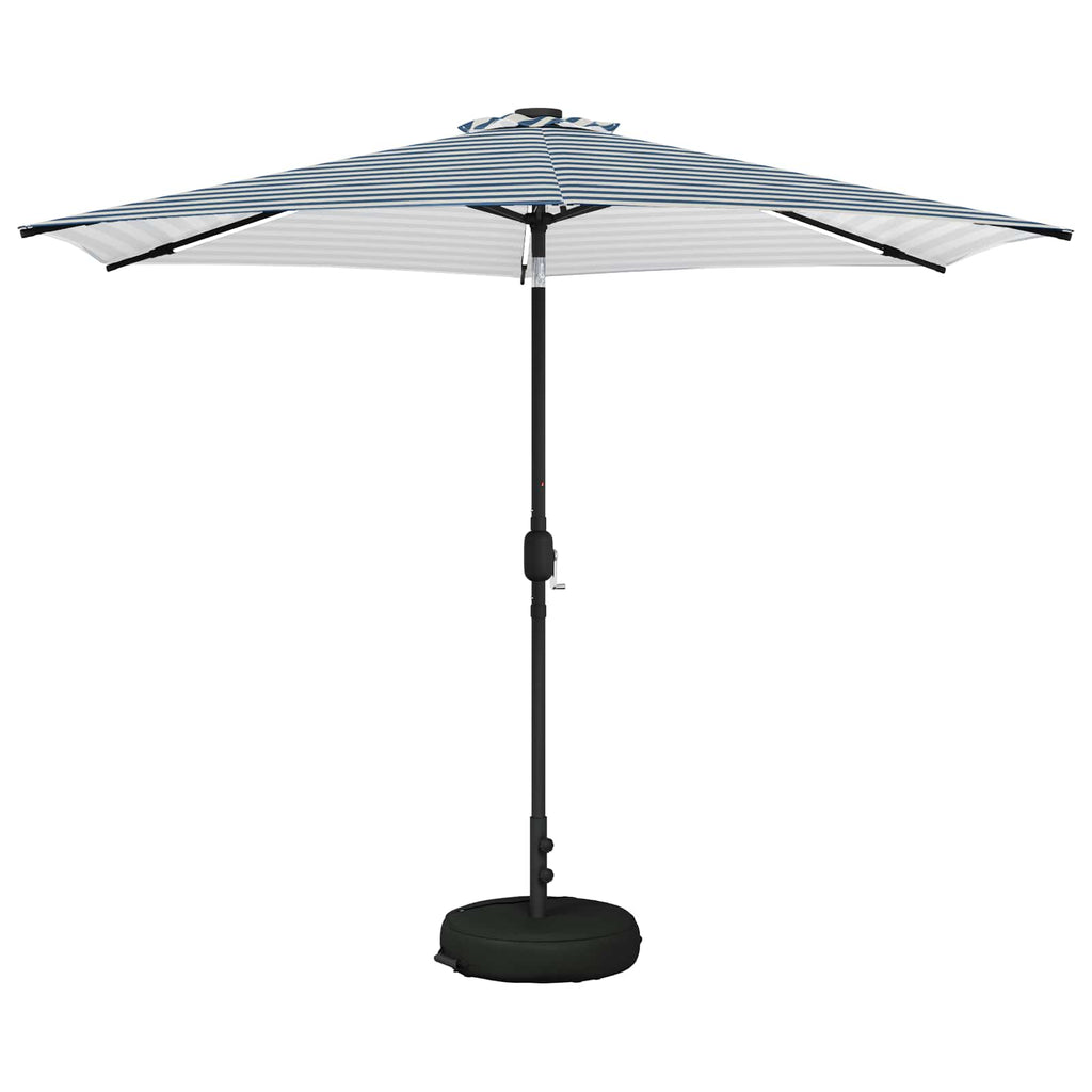 vidaXL Parasol ogrodowy z oświetleniem LED i podstawą 300 x 300 cm