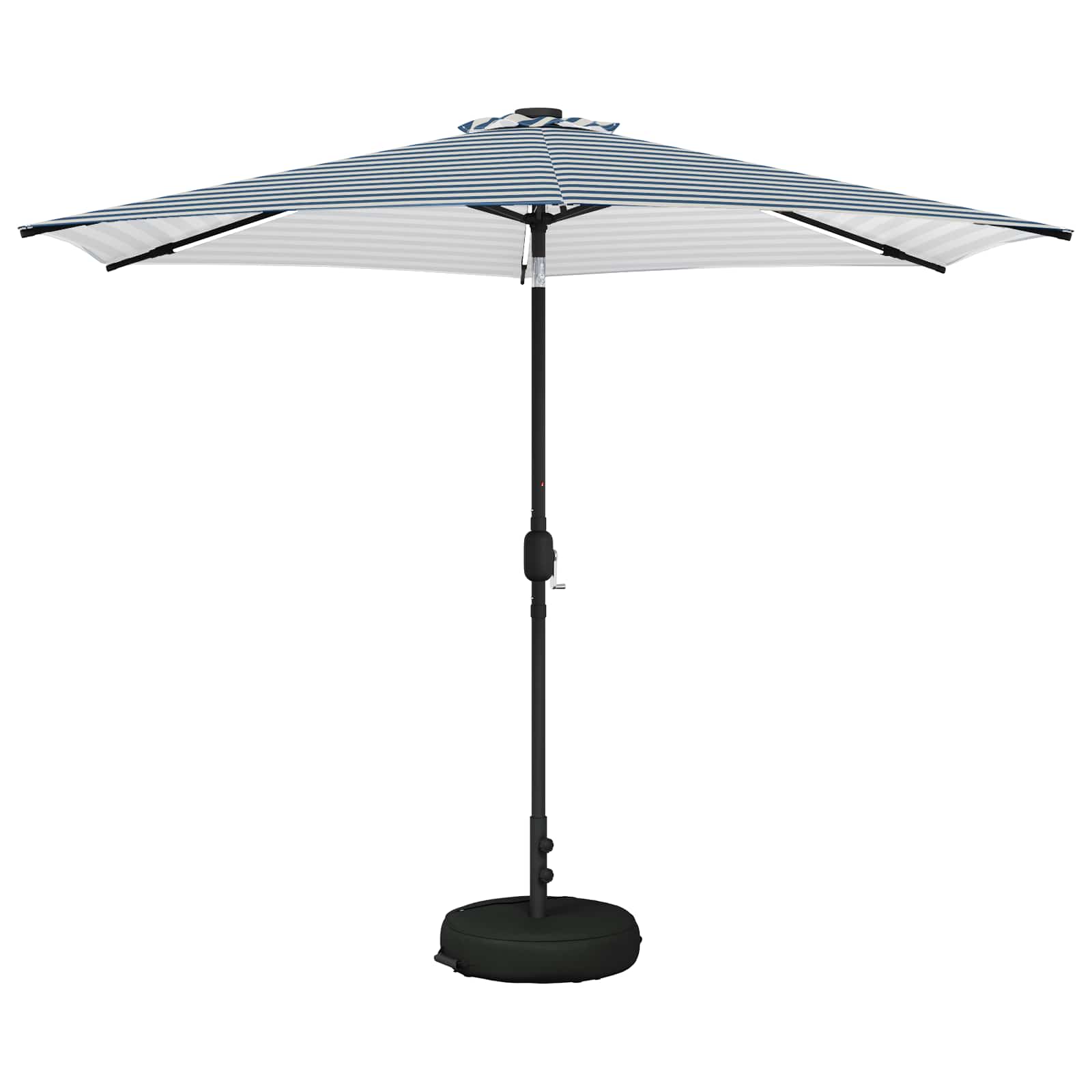 vidaXL Parasol ogrodowy z oświetleniem LED i podstawą 300 x 300 cm