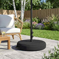 vidaXL Podstawa do parasola na patio 50 x 50 cm Stal Czarny