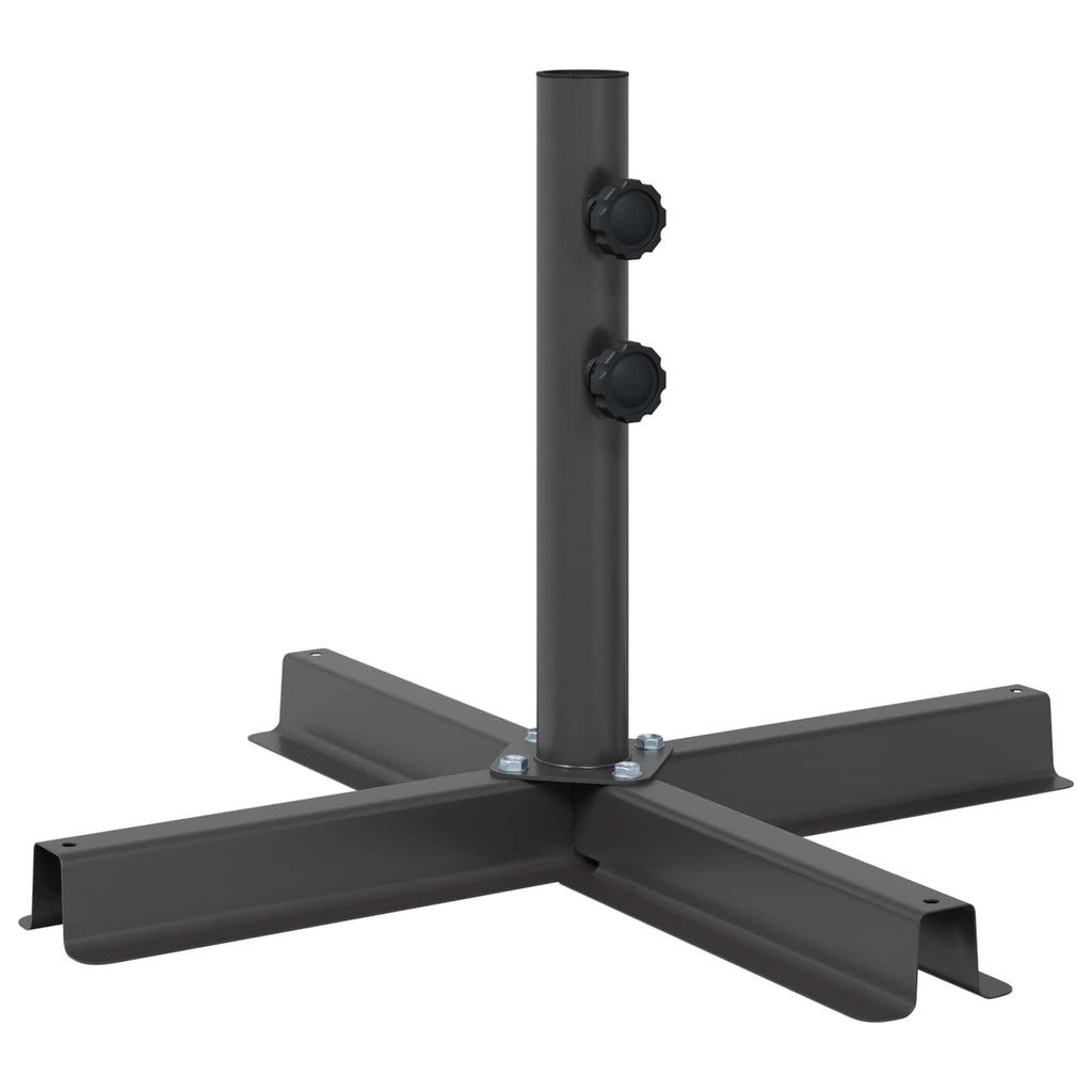 vidaXL Podstawa do parasola na patio 50 x 50 cm Stal Czarny