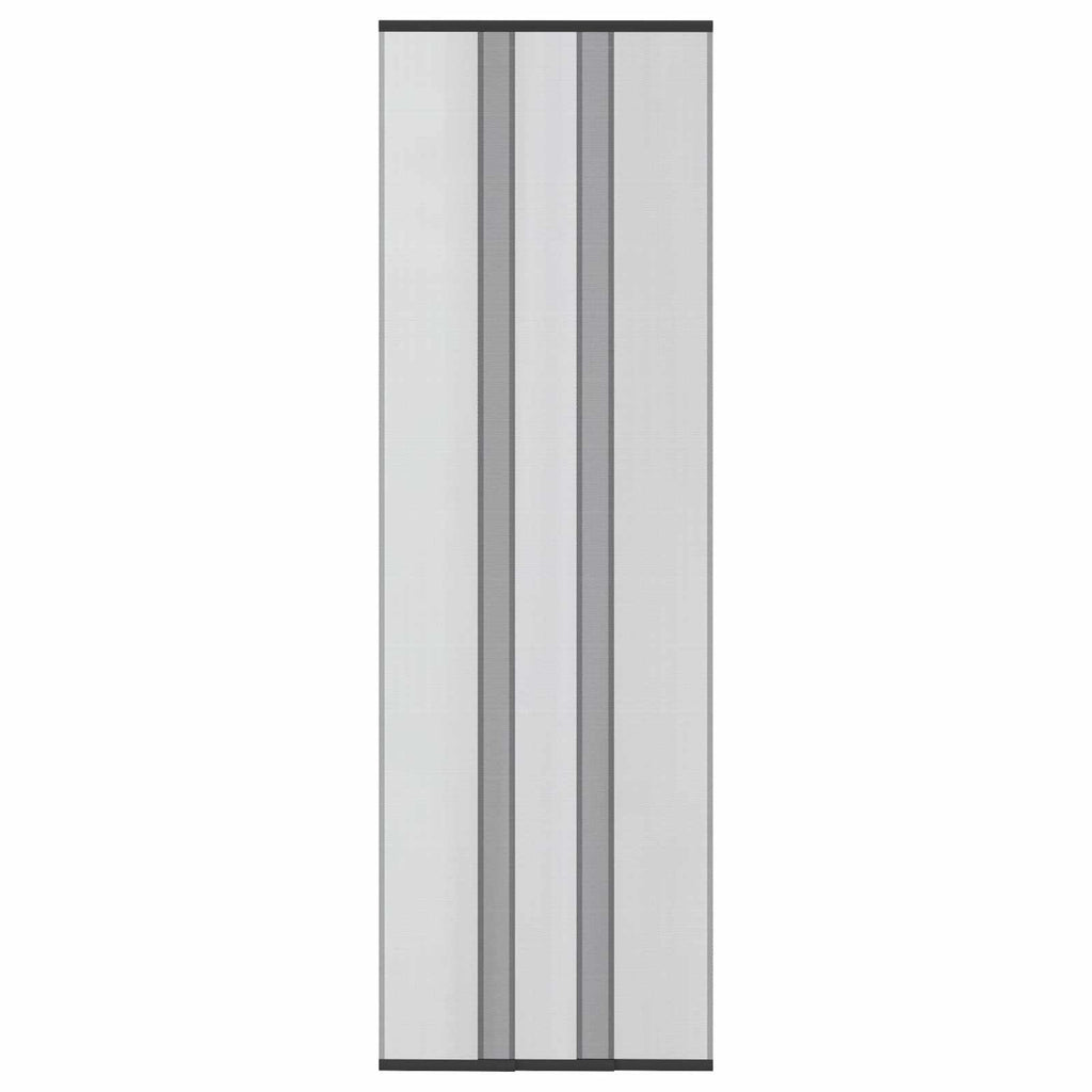 vidaXL Moskitiera drzwiowa z zasłoną siatkową Czarny 70 x 220 cm