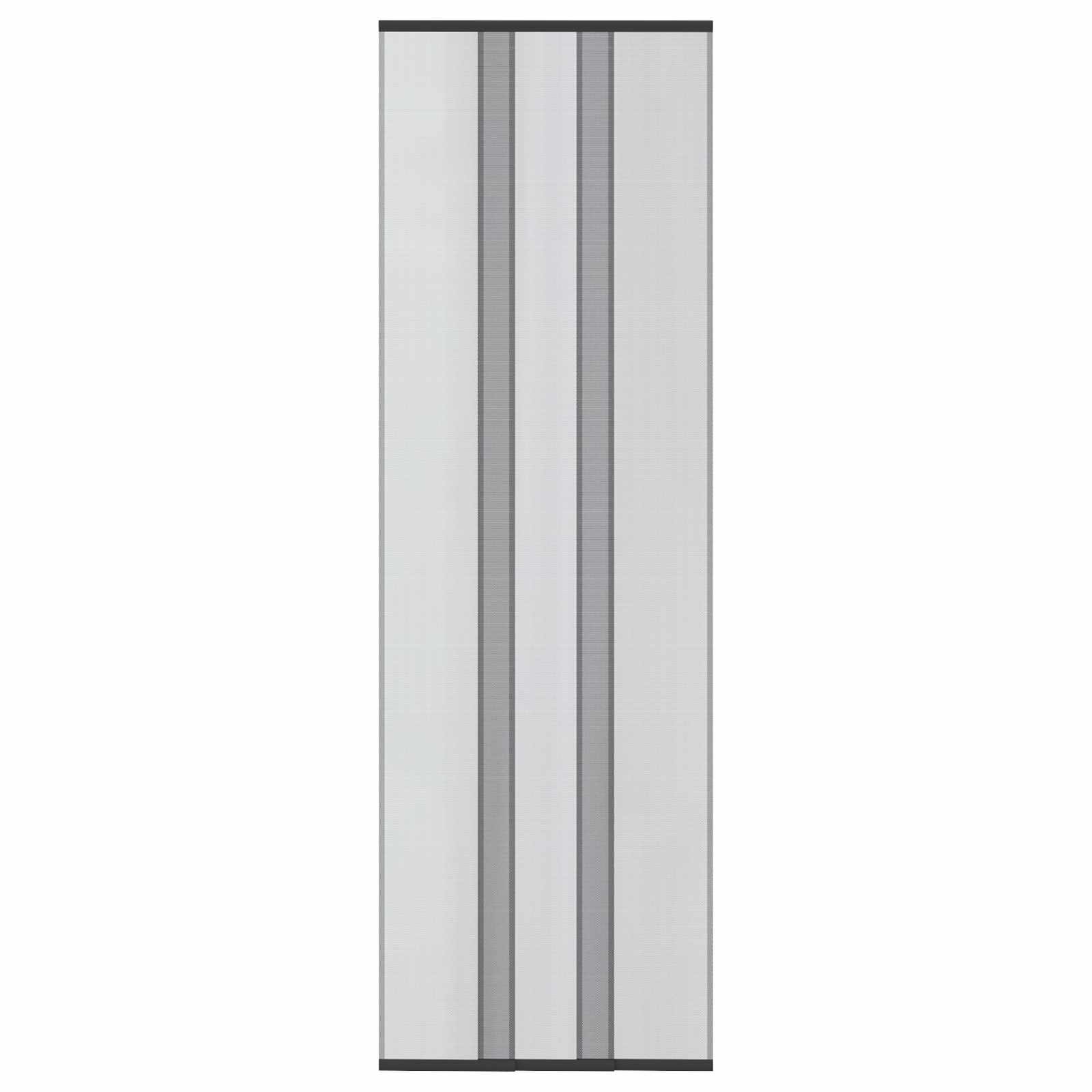 vidaXL Moskitiera drzwiowa z zasłoną siatkową Czarny 70 x 220 cm