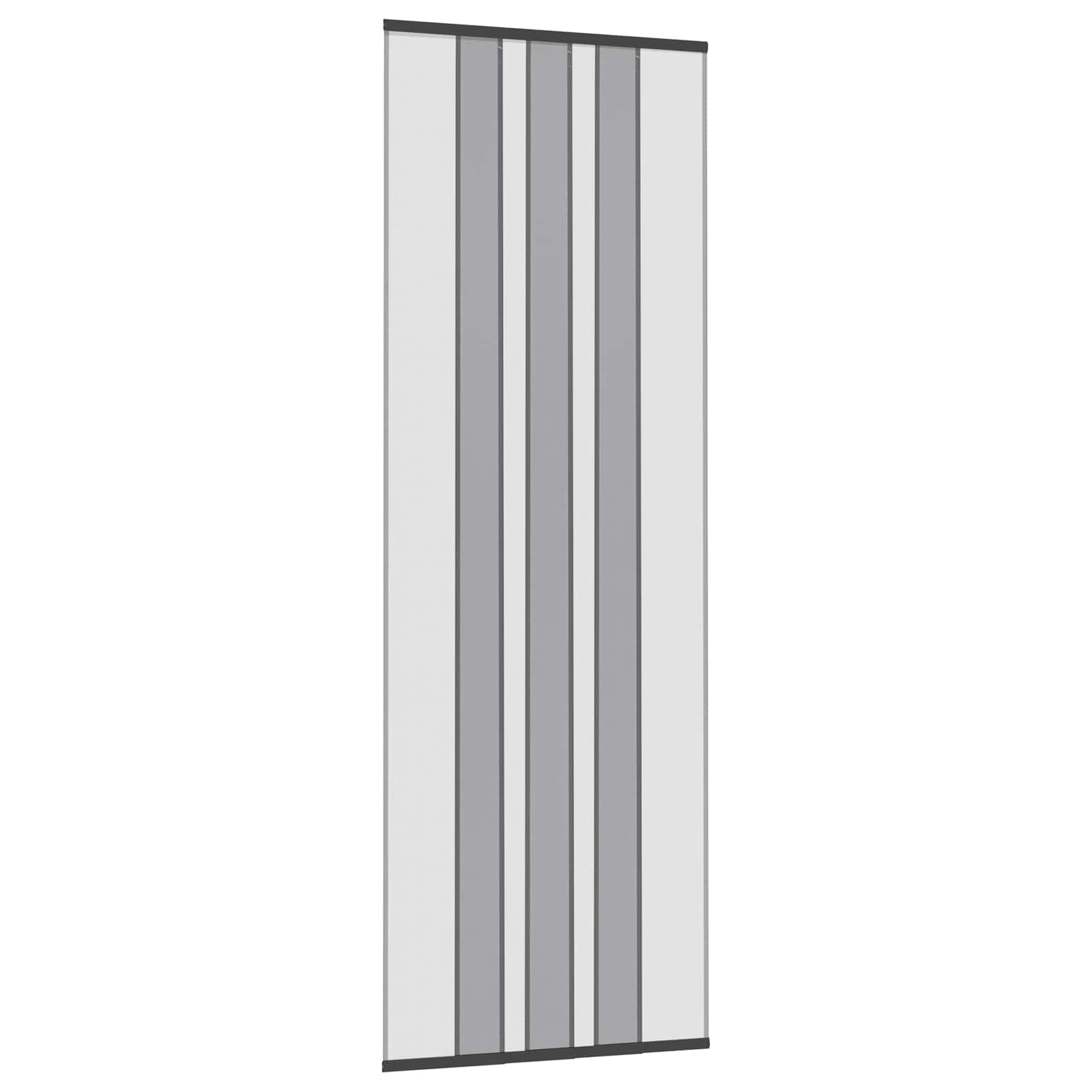 vidaXL Moskitiera drzwiowa z zasłoną siatkową Czarny 80 x 220 cm