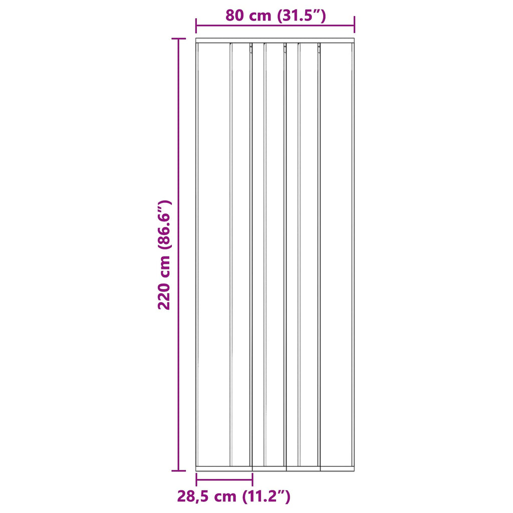vidaXL Moskitiera drzwiowa z zasłoną siatkową Czarny 80 x 220 cm