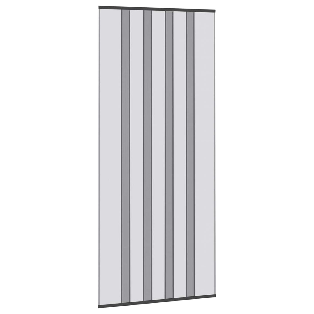 vidaXL Moskitiera drzwiowa z zasłoną siatkową Czarny 110 x 240 cm
