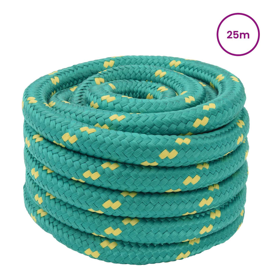vidaXL Lina do łodzi 5 mm 25 m zielony