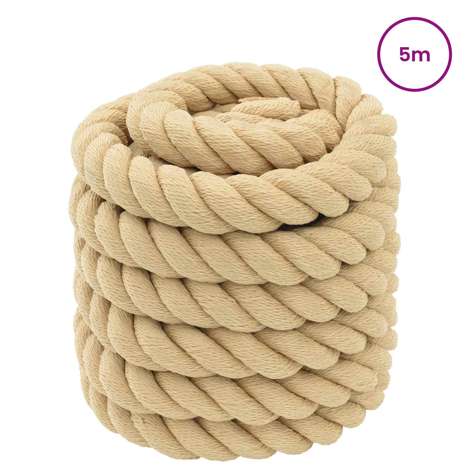 vidaXL Lina do łodzi 5 m 4 naturalny PP