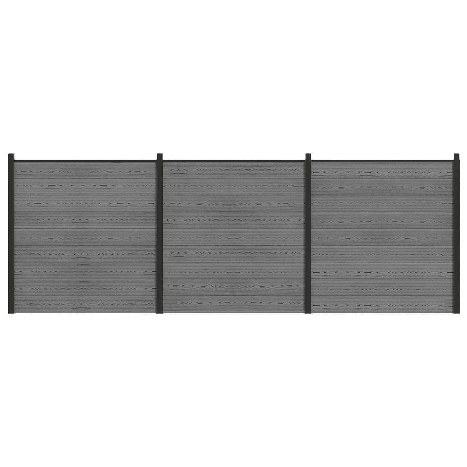 vidaXL Zestaw ogrodzeniowy 526 x 186 cm WPC i aluminium Szary