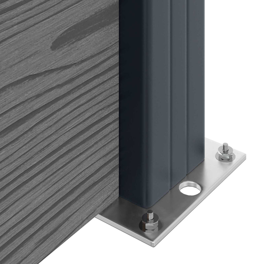 vidaXL Zestaw ogrodzeniowy 699 x 186 cm WPC i aluminium Szary