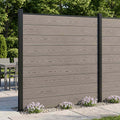 vidaXL Zestaw ogrodzeniowy 7 szt. 1218 x 186 cm WPC i aluminium Szary