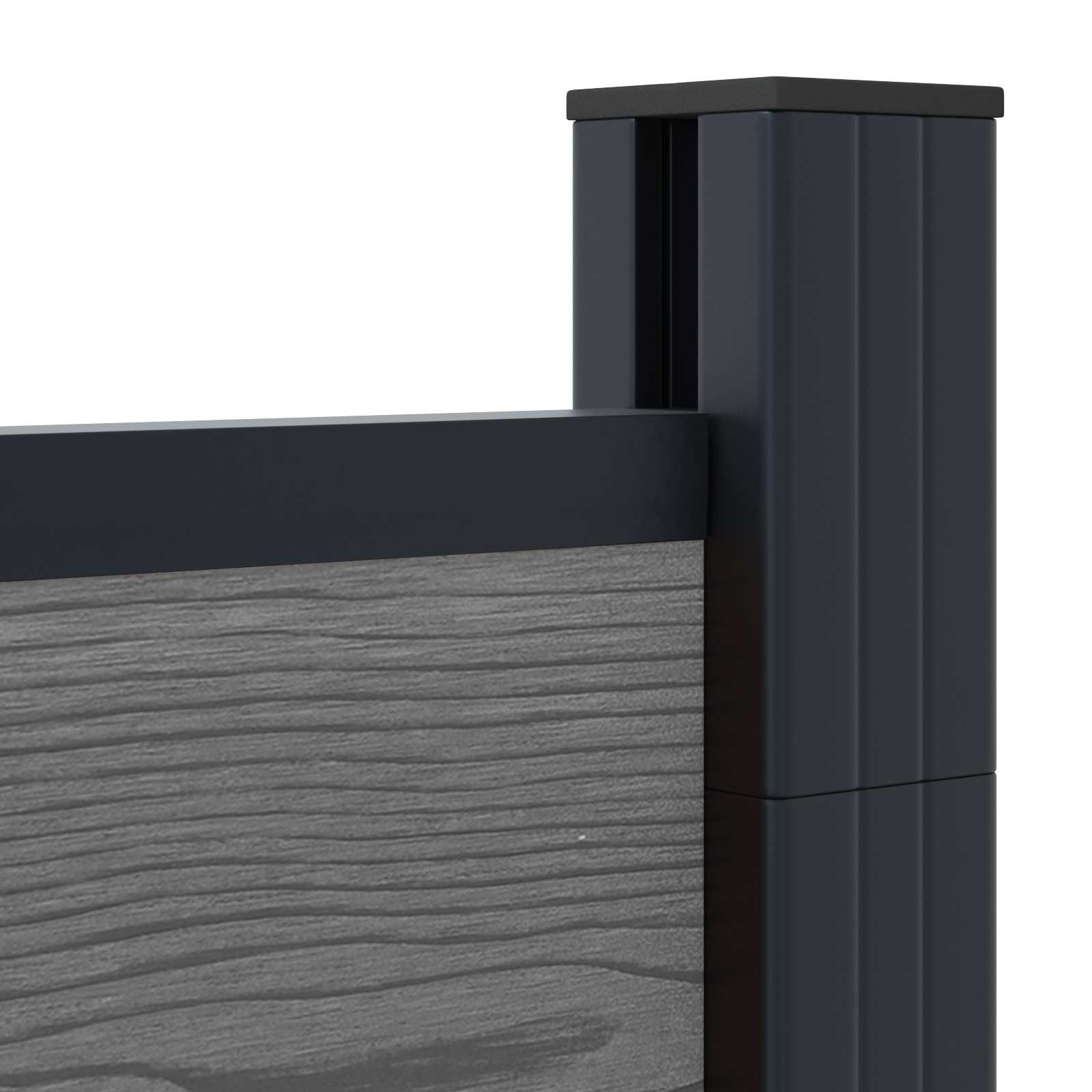 vidaXL Zestaw ogrodzeniowy 1564 x 186 cm WPC i aluminium Szary