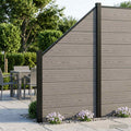 vidaXL Zestaw ogrodzeniowy 1138 x 186 cm WPC i aluminium Szary