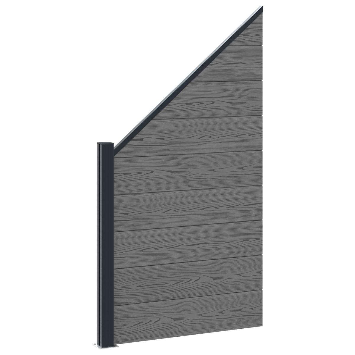 vidaXL Zestaw ogrodzeniowy 619 x 186 cm WPC i aluminium Szary