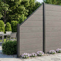 vidaXL Zestaw ogrodzeniowy 95 x 180 cm WPC i aluminium Szary