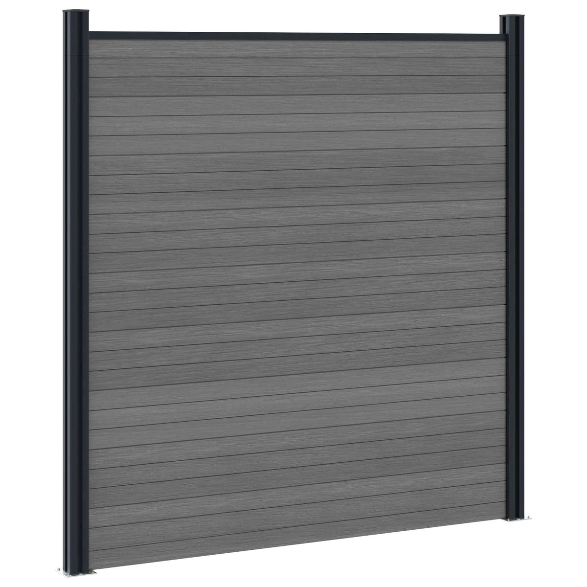 vidaXL Zestaw ogrodzeniowy 1138 x 186 cm WPC i aluminium Szary