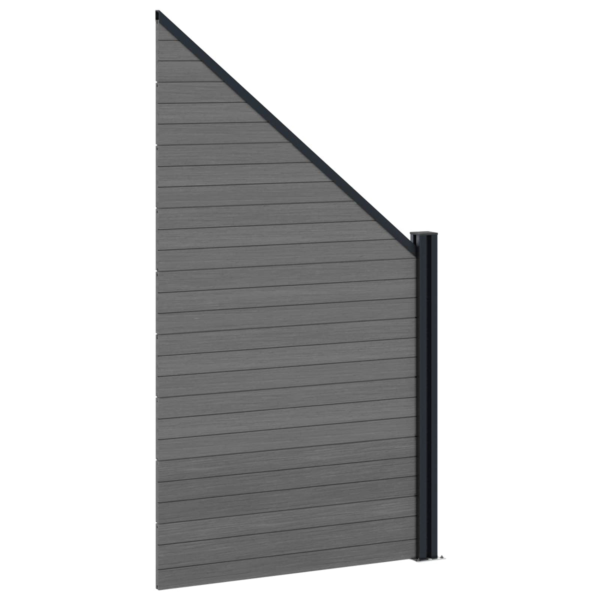 vidaXL Zestaw ogrodzeniowy 1138 x 186 cm WPC i aluminium Szary