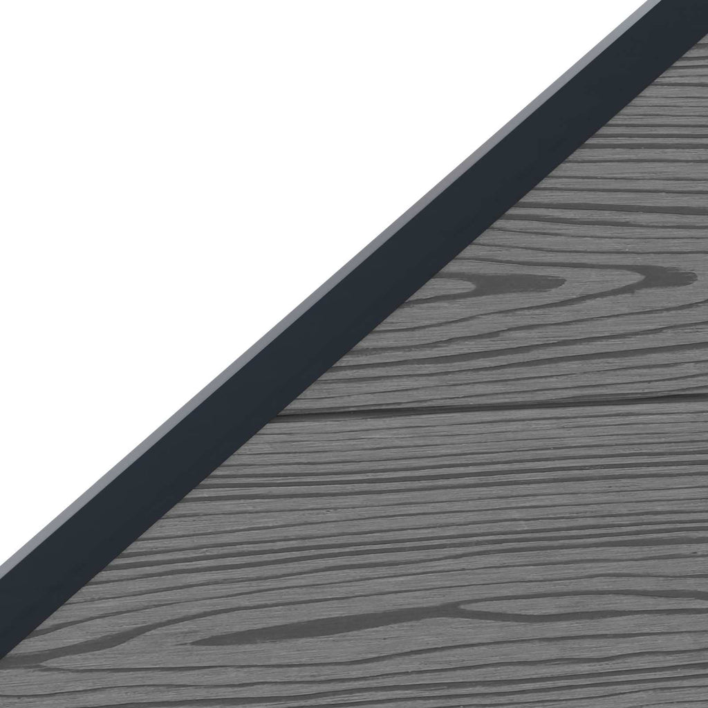 vidaXL Zestaw ogrodzeniowy 1311 x 186 cm WPC i aluminium Szary