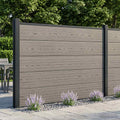 vidaXL Zestaw ogrodzeniowy 180 x 105 cm WPC i aluminium Szary