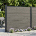vidaXL Panel ogrodzeniowy WPC i aluminium Szary
