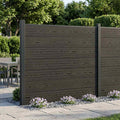 vidaXL Panel ogrodzeniowy WPC i aluminium Czarny