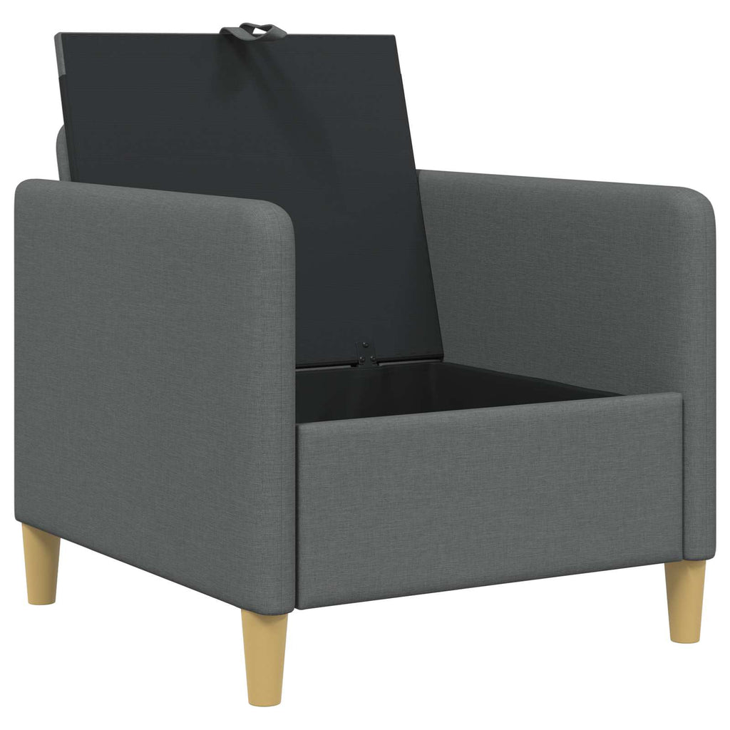 vidaXL Sofa z miejscem do przechowywania ciemnoszary 72 x 78 x 87 cm