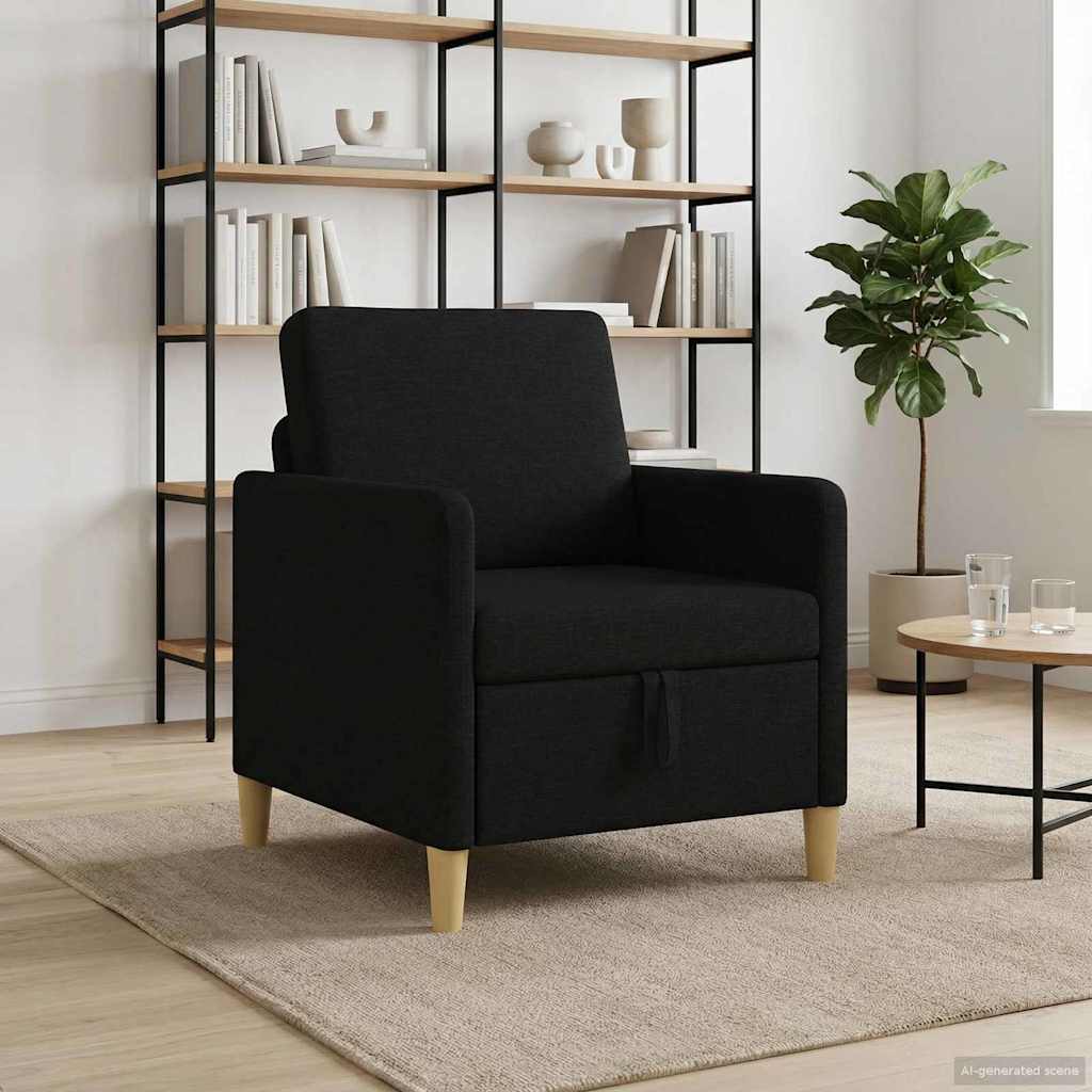 vidaXL Sofa z miejscem do przechowywania Czarny 72 x 78 x 87 cm