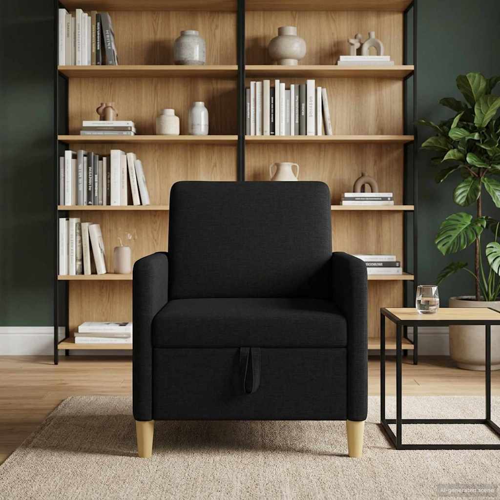 vidaXL Sofa z miejscem do przechowywania Czarny 72 x 78 x 87 cm