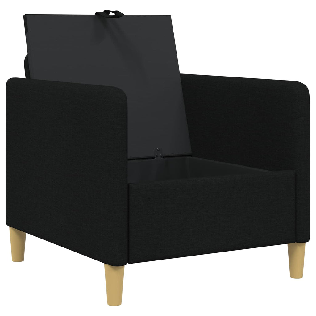 vidaXL Sofa z miejscem do przechowywania Czarny 72 x 78 x 87 cm