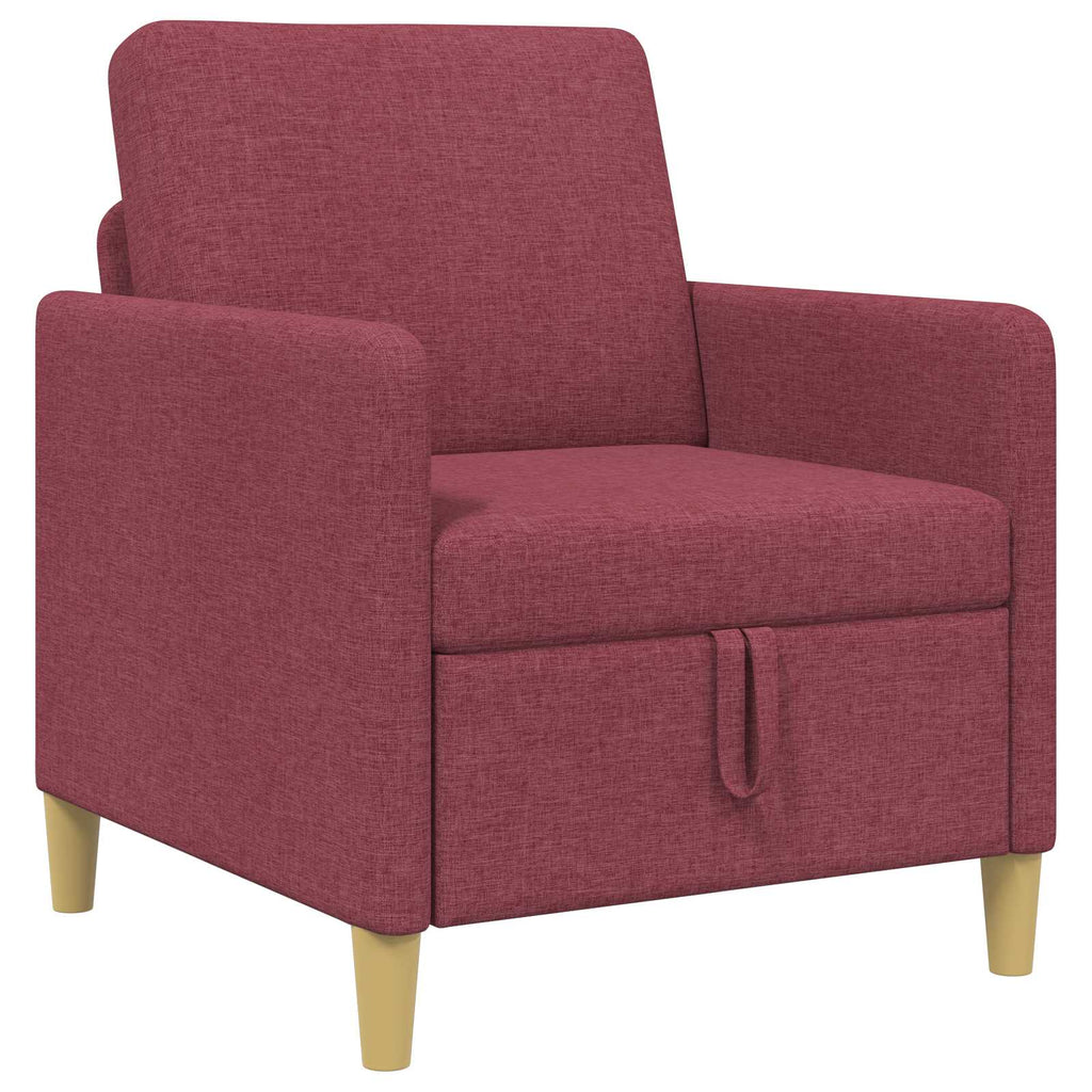 vidaXL Sofa z miejscem do przechowywania Czerwone wino 72 x 78 x 87 cm