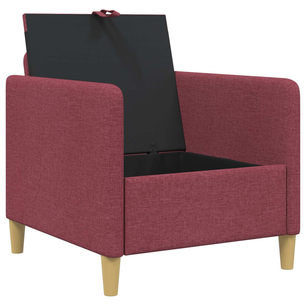 vidaXL Sofa z miejscem do przechowywania Czerwone wino 72 x 78 x 87 cm