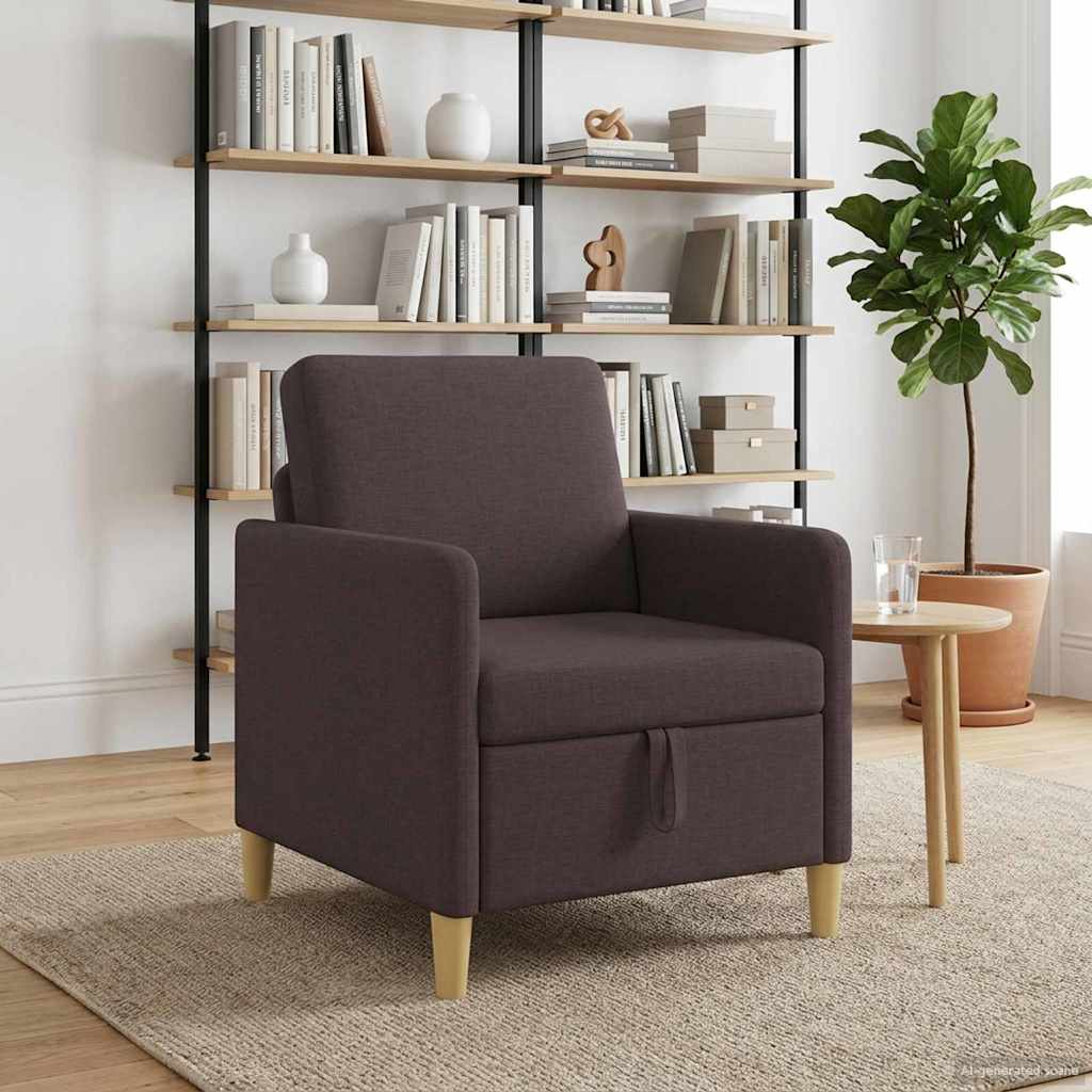 vidaXL Sofa z miejscem do przechowywania Ciemny brąz 72 x 78 x 87 cm