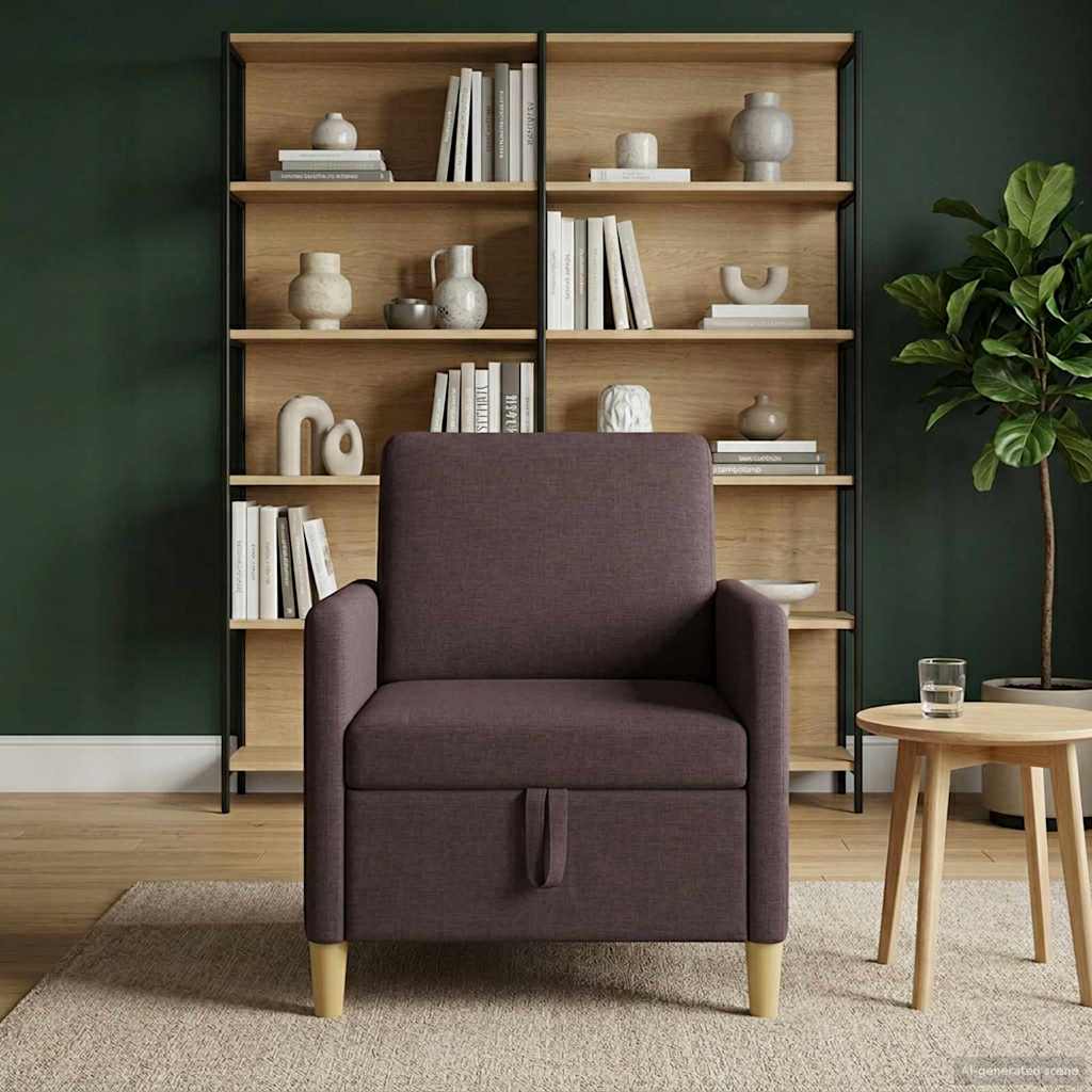 vidaXL Sofa z miejscem do przechowywania Ciemny brąz 72 x 78 x 87 cm