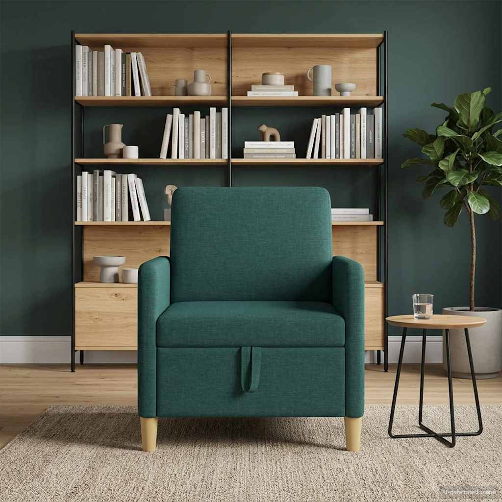 vidaXL Sofa z miejscem do przechowywania Ciemnozielony 72 x 78 x 87 cm