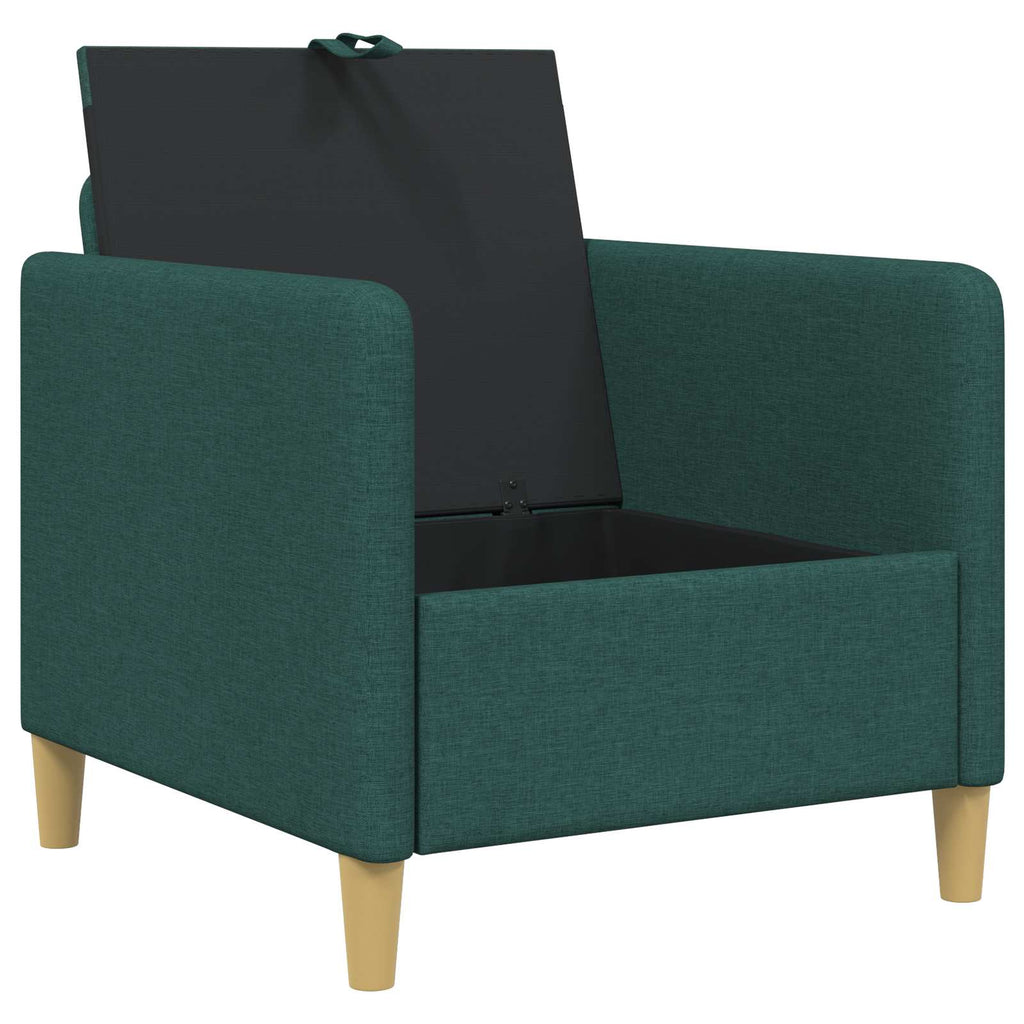 vidaXL Sofa z miejscem do przechowywania Ciemnozielony 72 x 78 x 87 cm