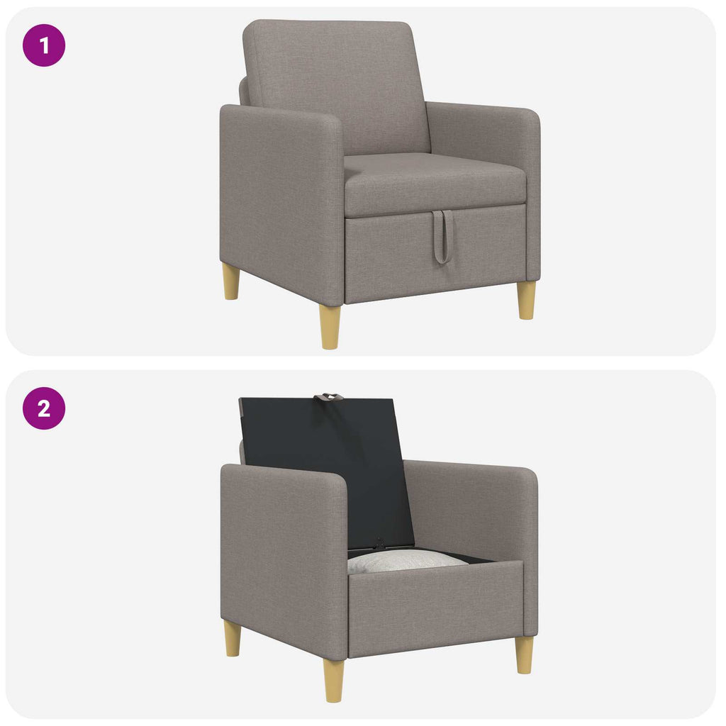 vidaXL Sofa z miejscem do przechowywania Ciemnoszary 72 x 78 x 87 cm
