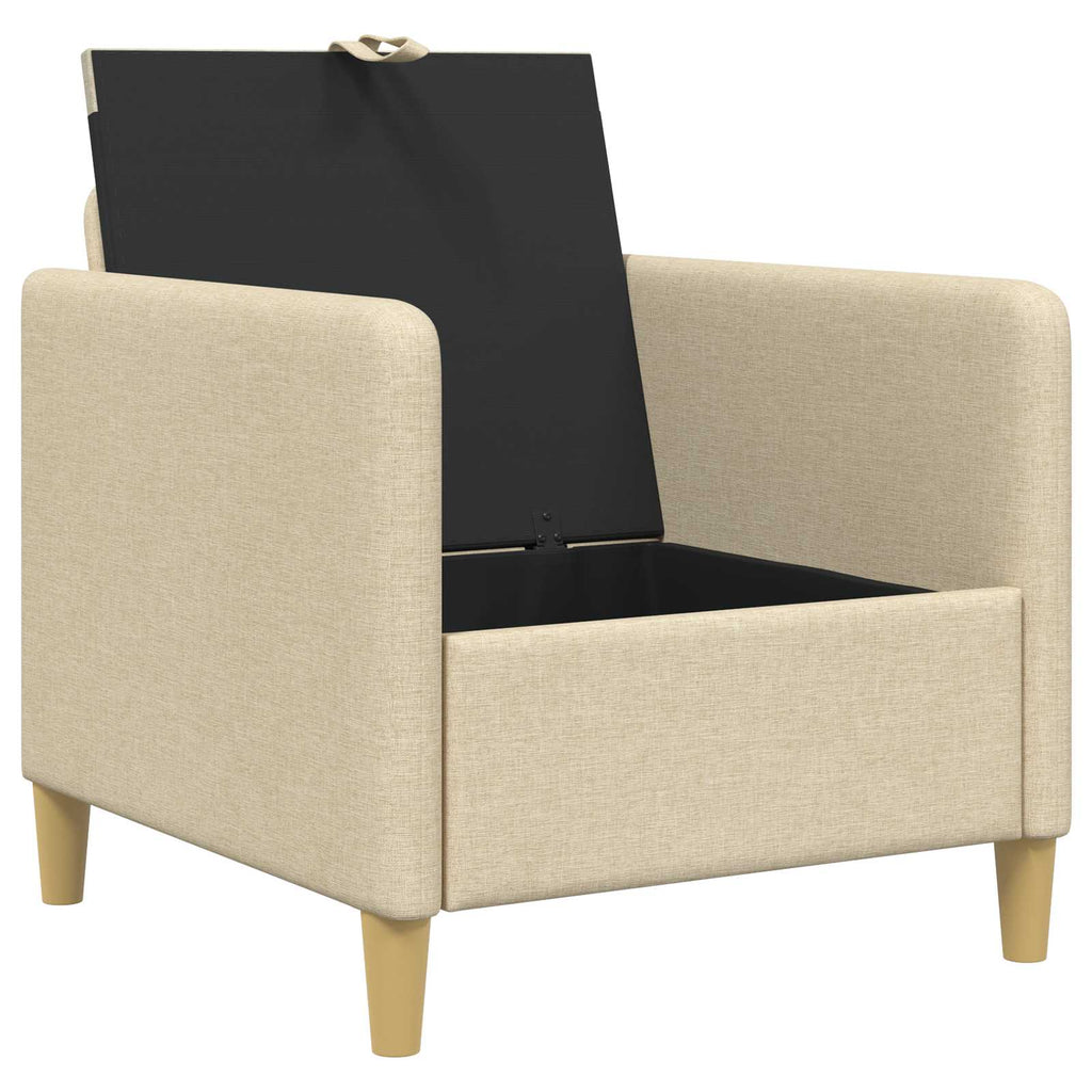 vidaXL Sofa z miejscem do przechowywania kremowy 72 x 78 x 87 cm