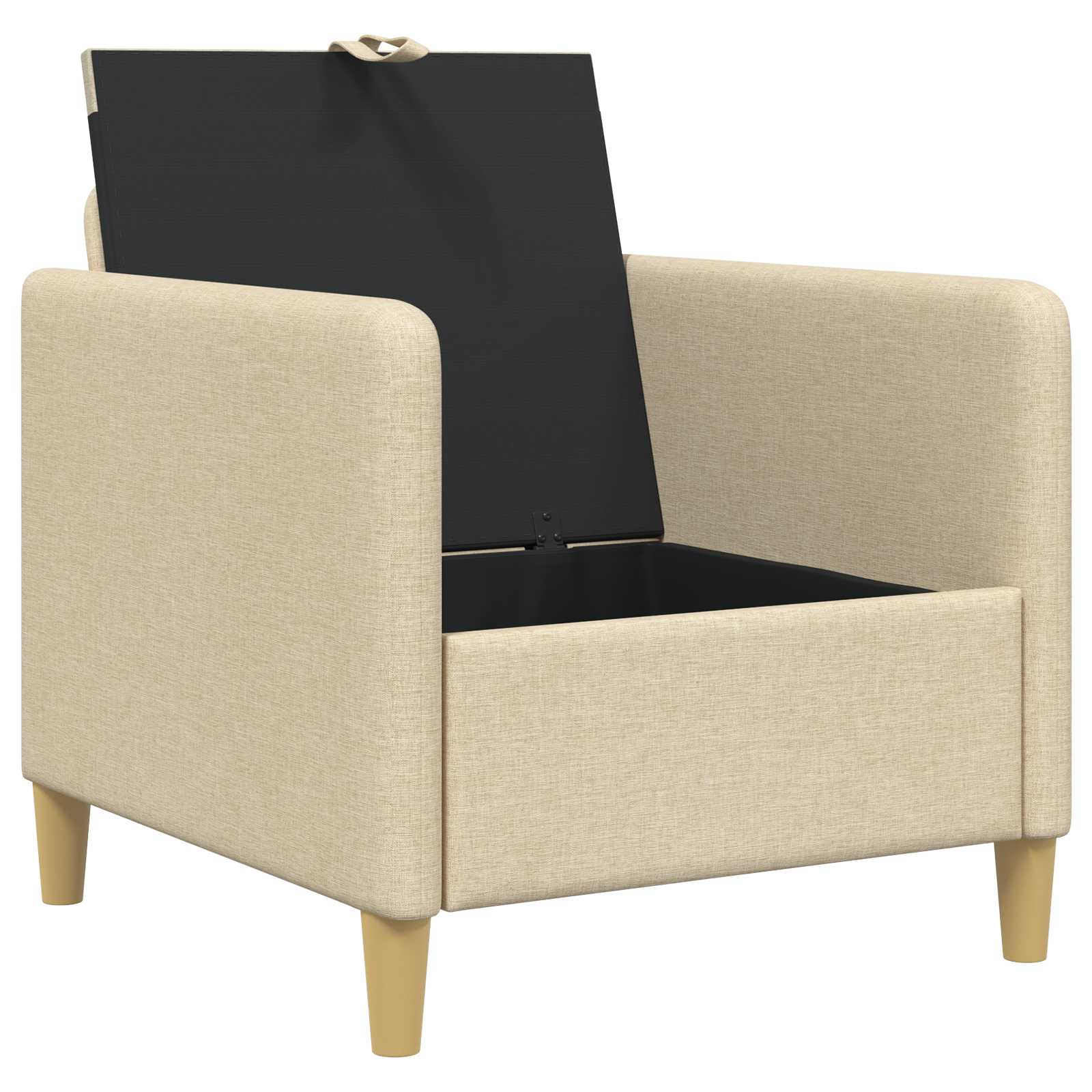 vidaXL Sofa z miejscem do przechowywania kremowy 72 x 78 x 87 cm