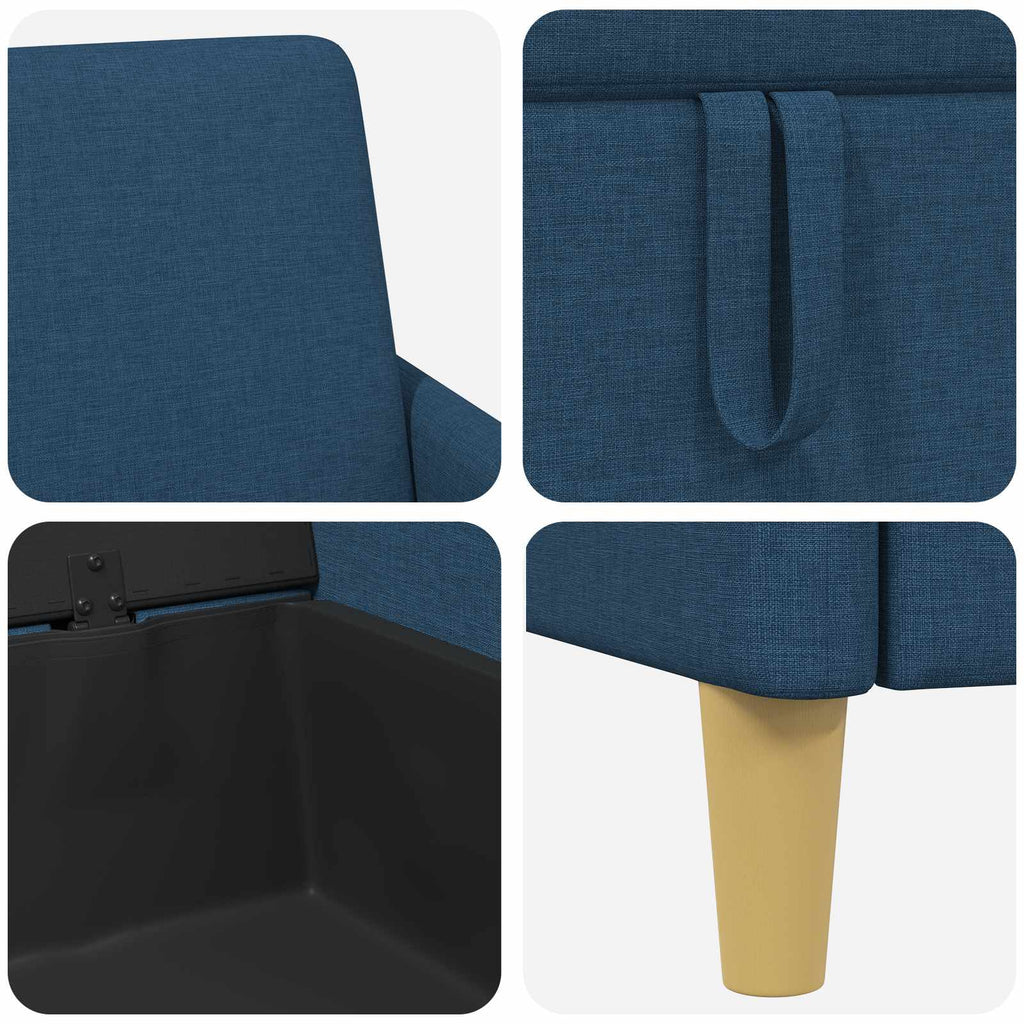 vidaXL Sofa z miejscem do przechowywania niebieski 72 x 78 x 87 cm