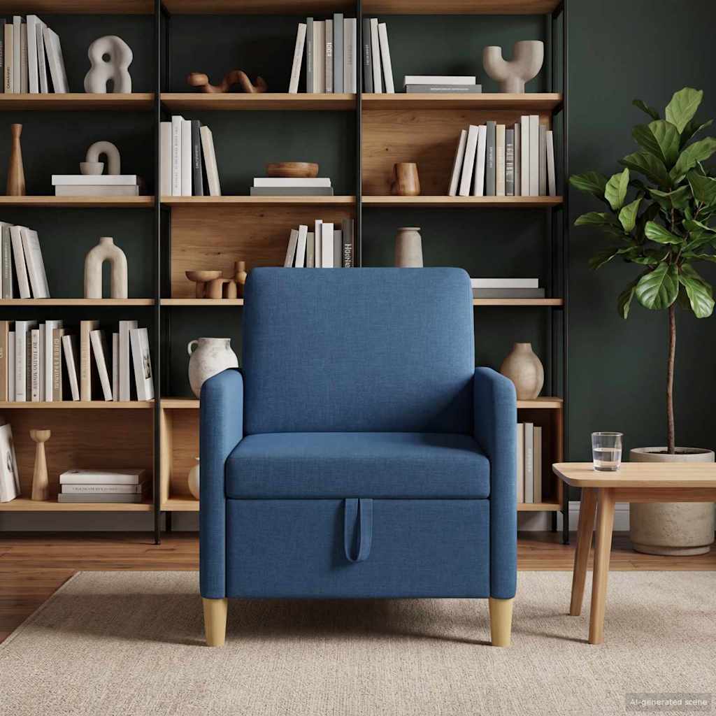 vidaXL Sofa z miejscem do przechowywania niebieski 72 x 78 x 87 cm