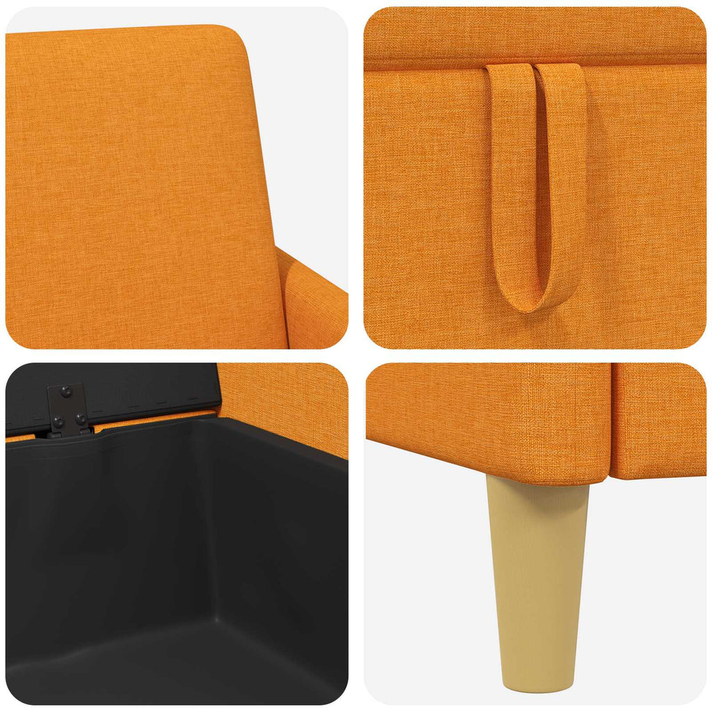vidaXL Sofa z miejscem do przechowywania Ciemny Żółty 72 x 78 x 87 cm