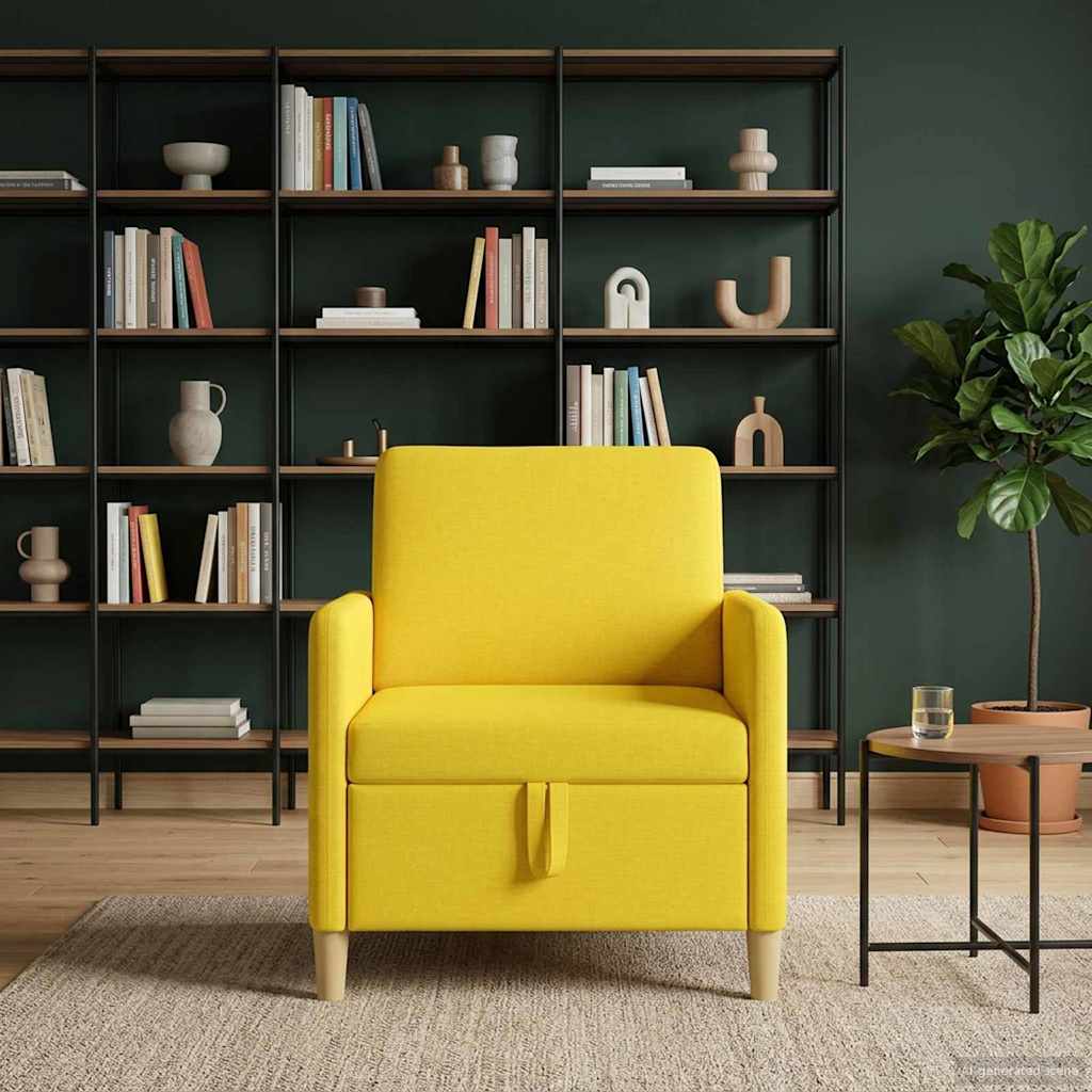 vidaXL Sofa z miejscem do przechowywania Jasnożółty 72 x 78 x 87 cm