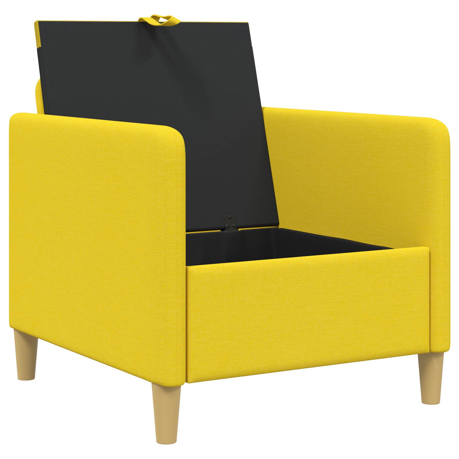 vidaXL Sofa z miejscem do przechowywania Jasnożółty 72 x 78 x 87 cm