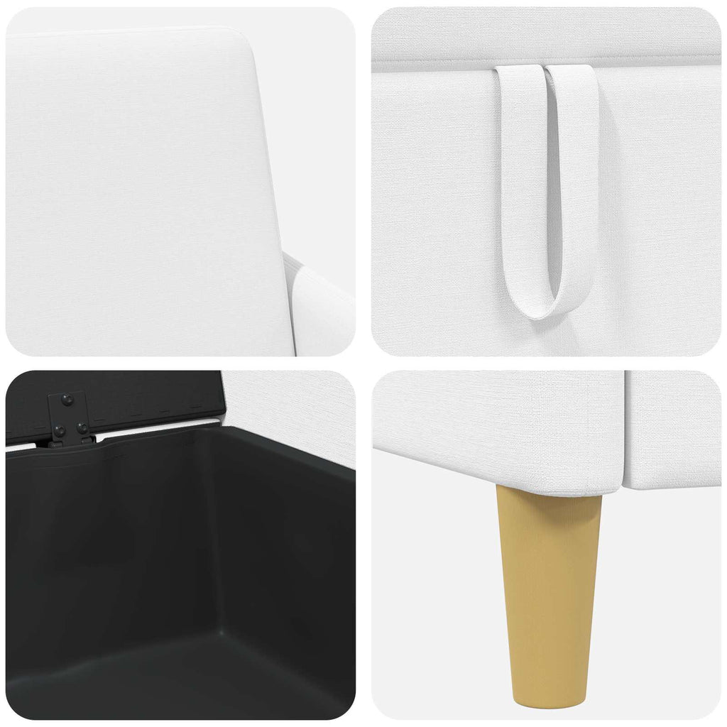 vidaXL Sofa z miejscem do przechowywania Biały 72 x 78 x 87 cm