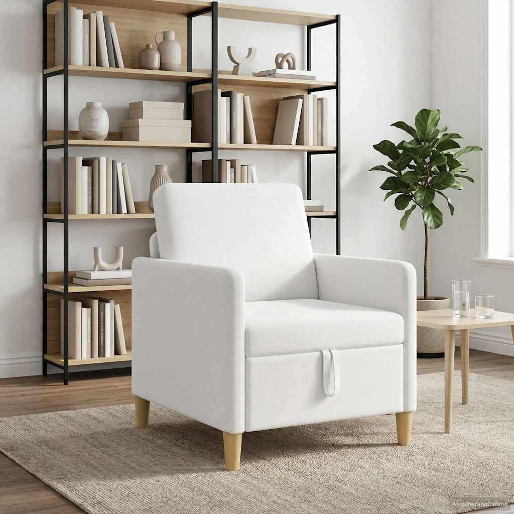 vidaXL Sofa z miejscem do przechowywania Biały 72 x 78 x 87 cm