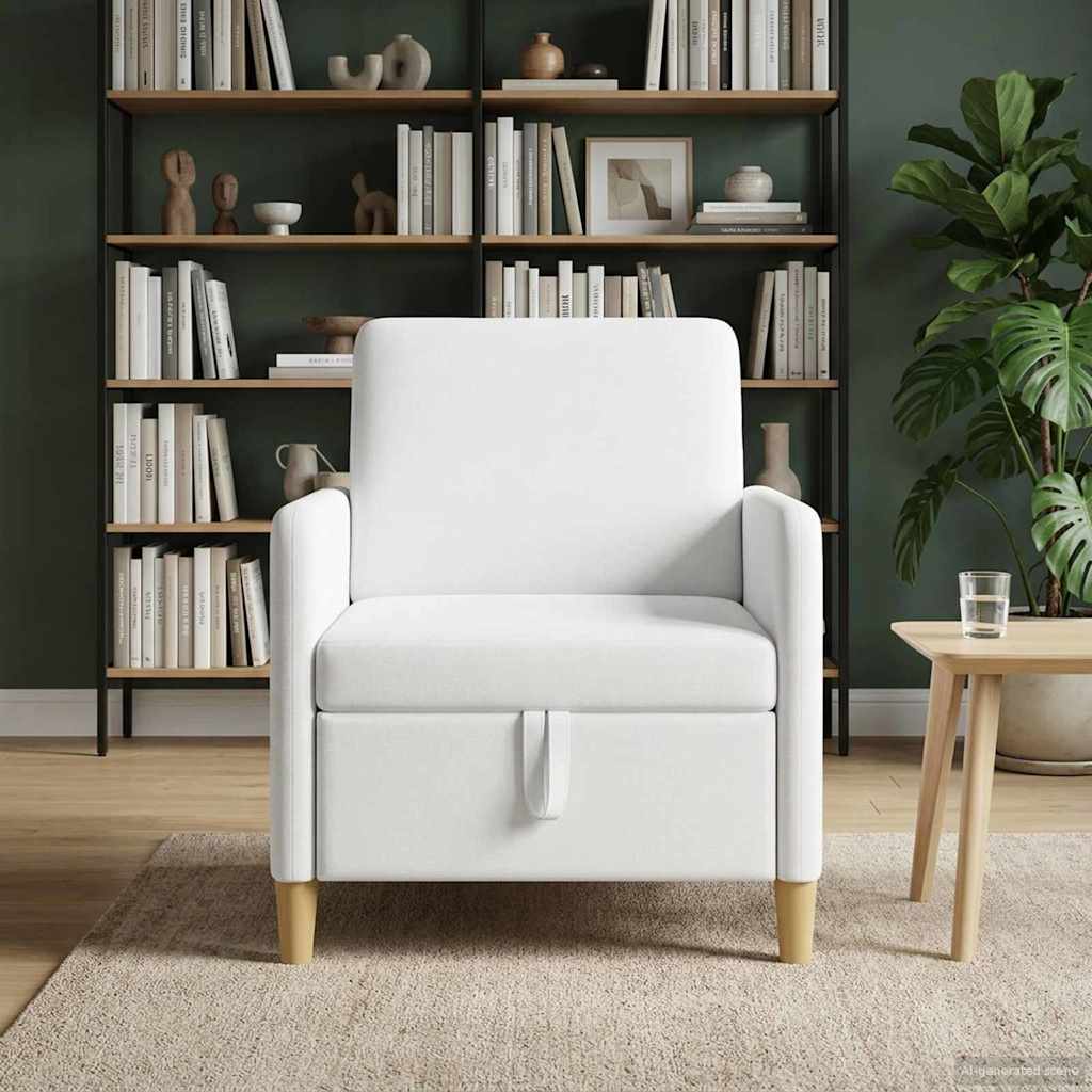 vidaXL Sofa z miejscem do przechowywania Biały 72 x 78 x 87 cm