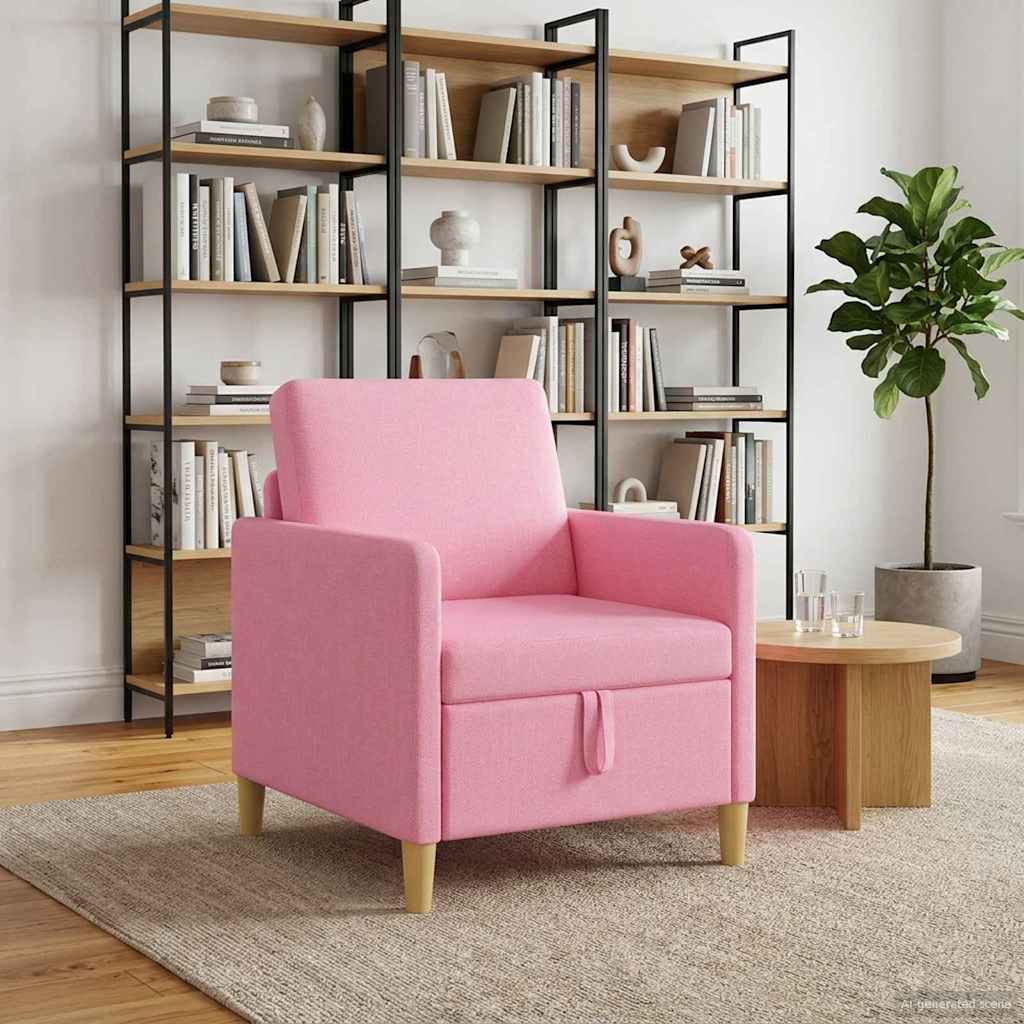 vidaXL Sofa z miejscem do przechowywania różowy 72 x 78 x 87 cm
