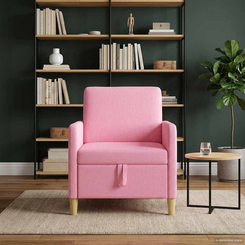 vidaXL Sofa z miejscem do przechowywania różowy 72 x 78 x 87 cm