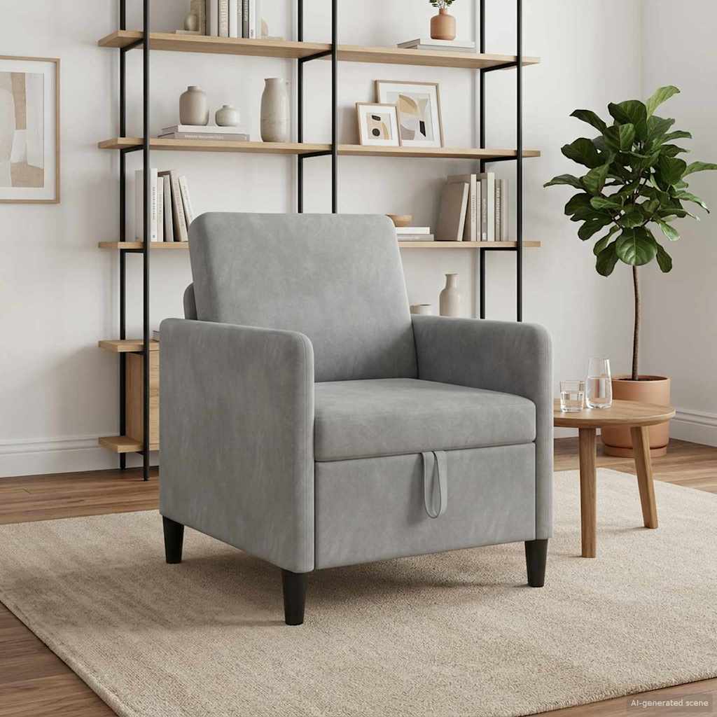 vidaXL Sofa z miejscem do przechowywania jasnoszary 72 x 78 x 87 cm